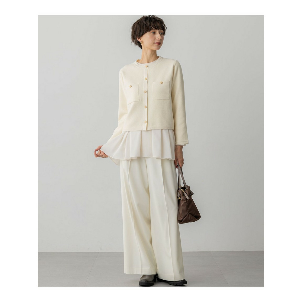 【洗える】ベロアニット カーディガン4