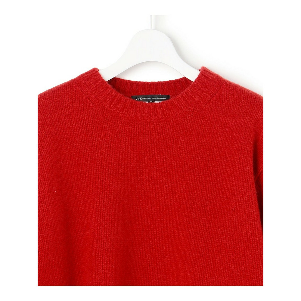 【洗える】レーシーヘムデザイン パフスリーブ ニット13