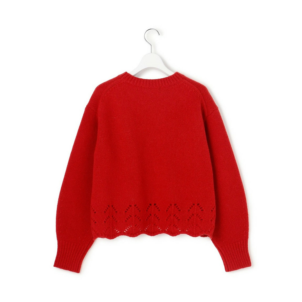 【洗える】レーシーヘムデザイン パフスリーブ ニット16