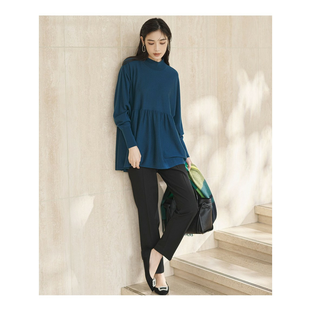 【洗える】ウォームストレッチ テーパード パンツ3