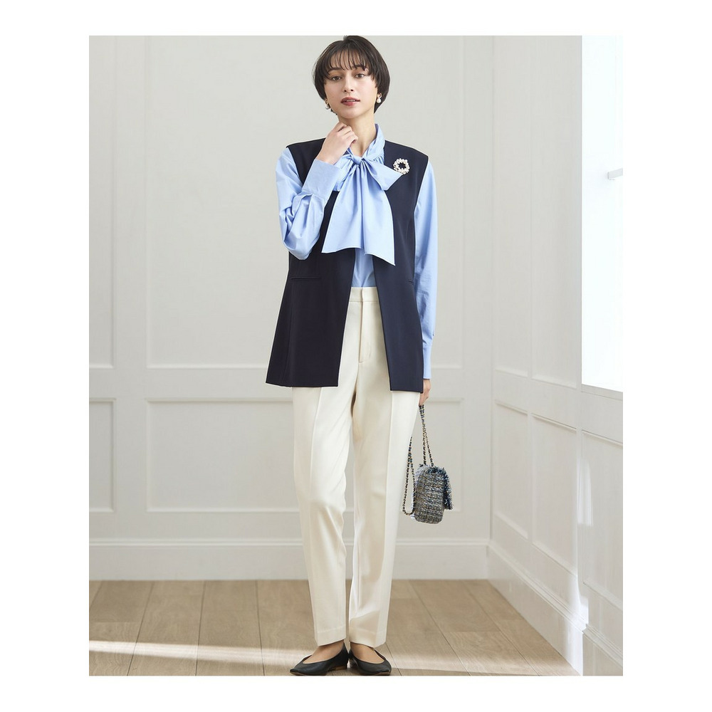 【洗える】ウォームストレッチ テーパード パンツ7