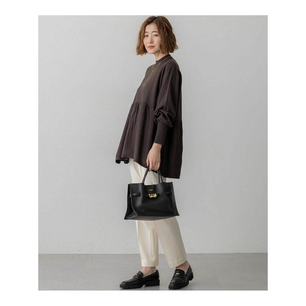 【洗える】ウォームストレッチ テーパード パンツ9