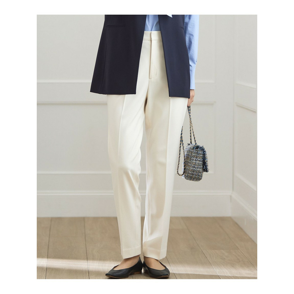 【洗える】ウォームストレッチ テーパード パンツ1