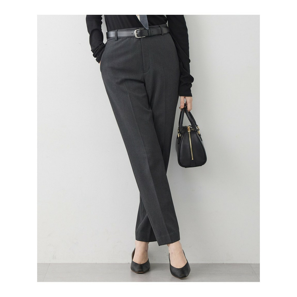 【洗える】ウォームストレッチ テーパード パンツ1