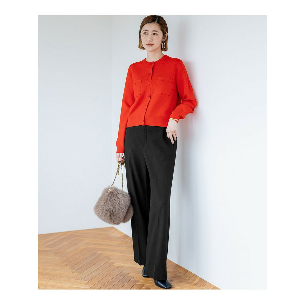 【洗える】ウォームストレッチ ワイド パンツ5