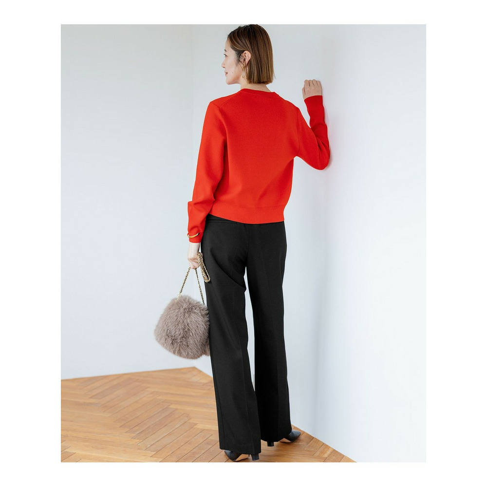 【洗える】ウォームストレッチ ワイド パンツ6