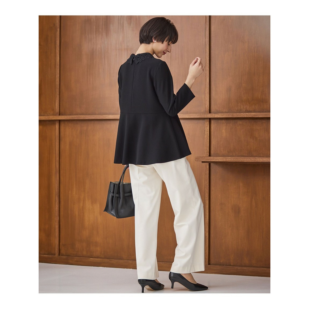 【洗える】ウォームストレッチ ワイド パンツ8