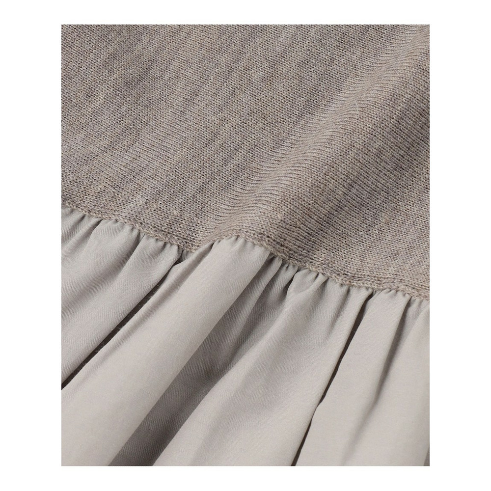 【洗える】ギャザーコンビ ニットワンピース16