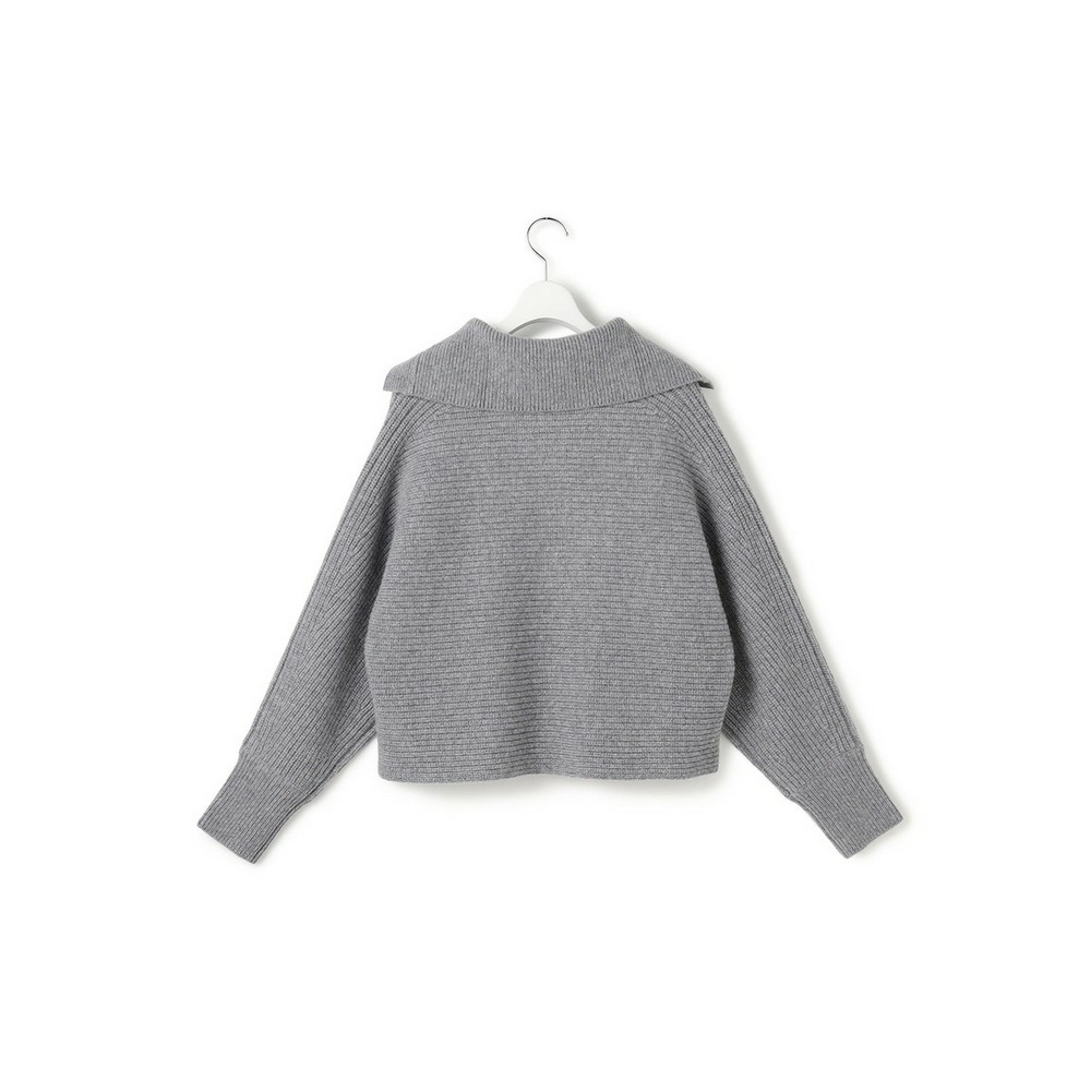 【洗える】ウールカシミヤチャンキー クロップド スキッパーニット10