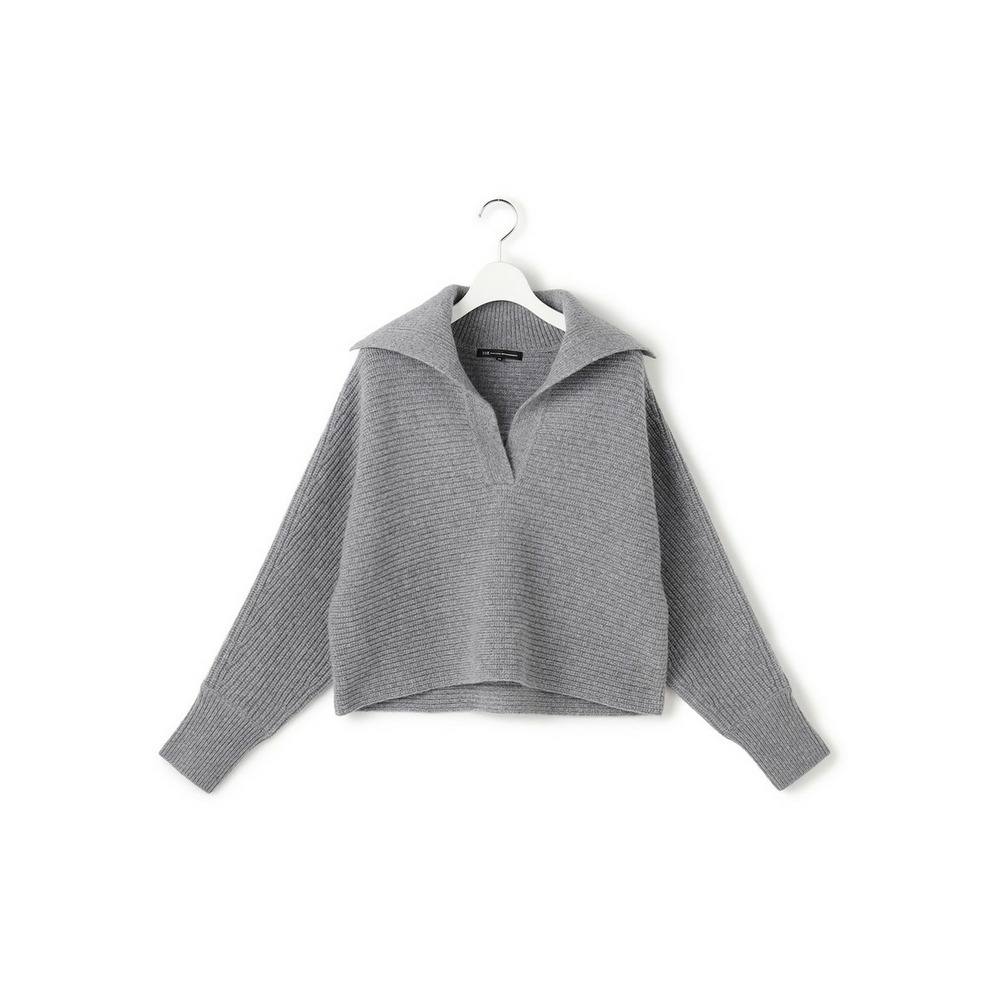 【洗える】ウールカシミヤチャンキー クロップド スキッパーニット6