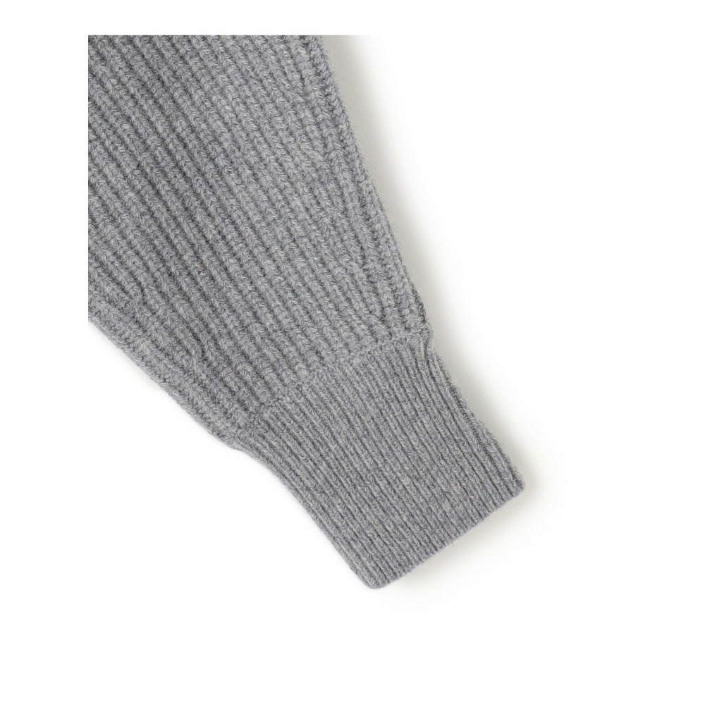 【洗える】ウールカシミヤチャンキー クロップド スキッパーニット8