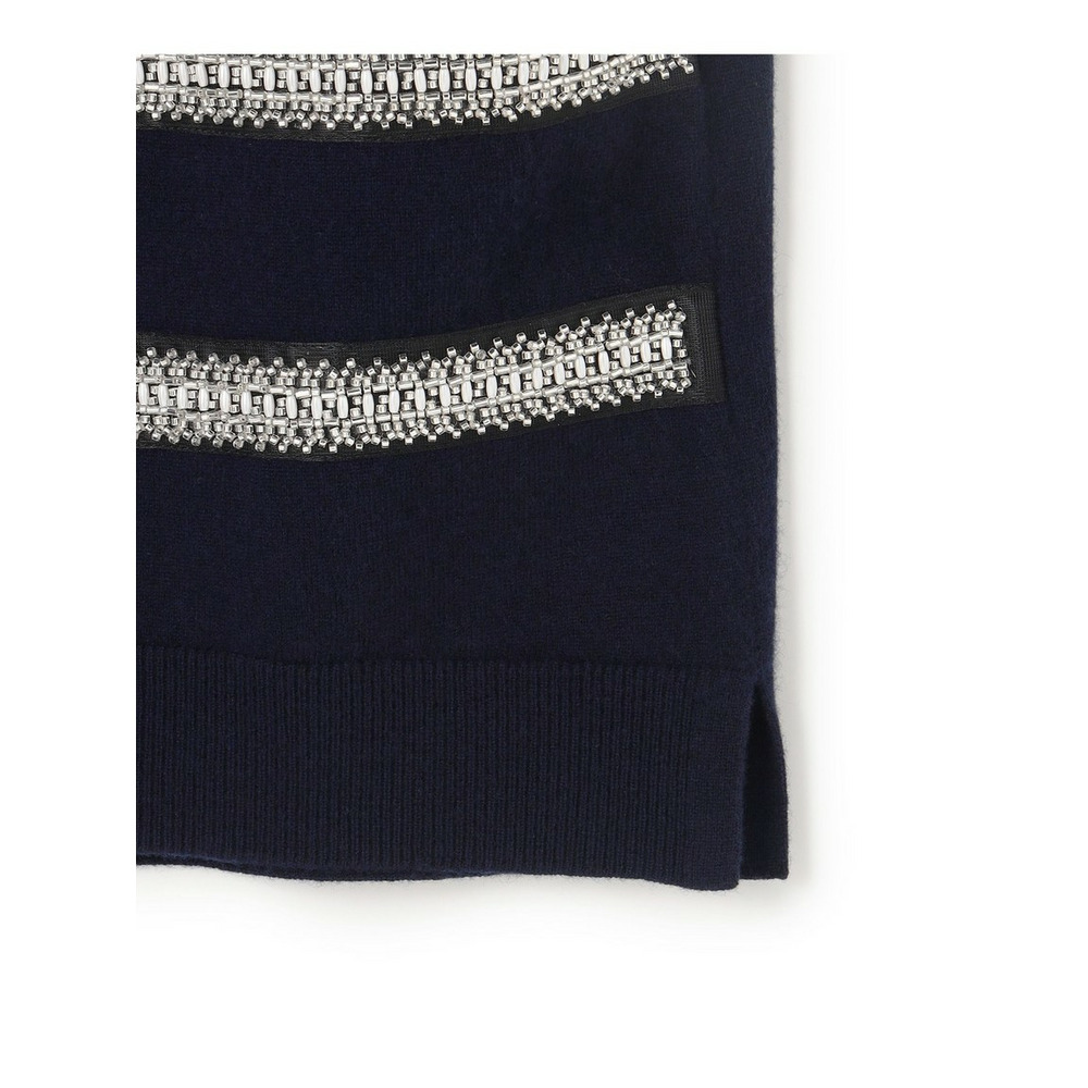 【WEB&一部店舗限定】ビジューボーダー ニット10