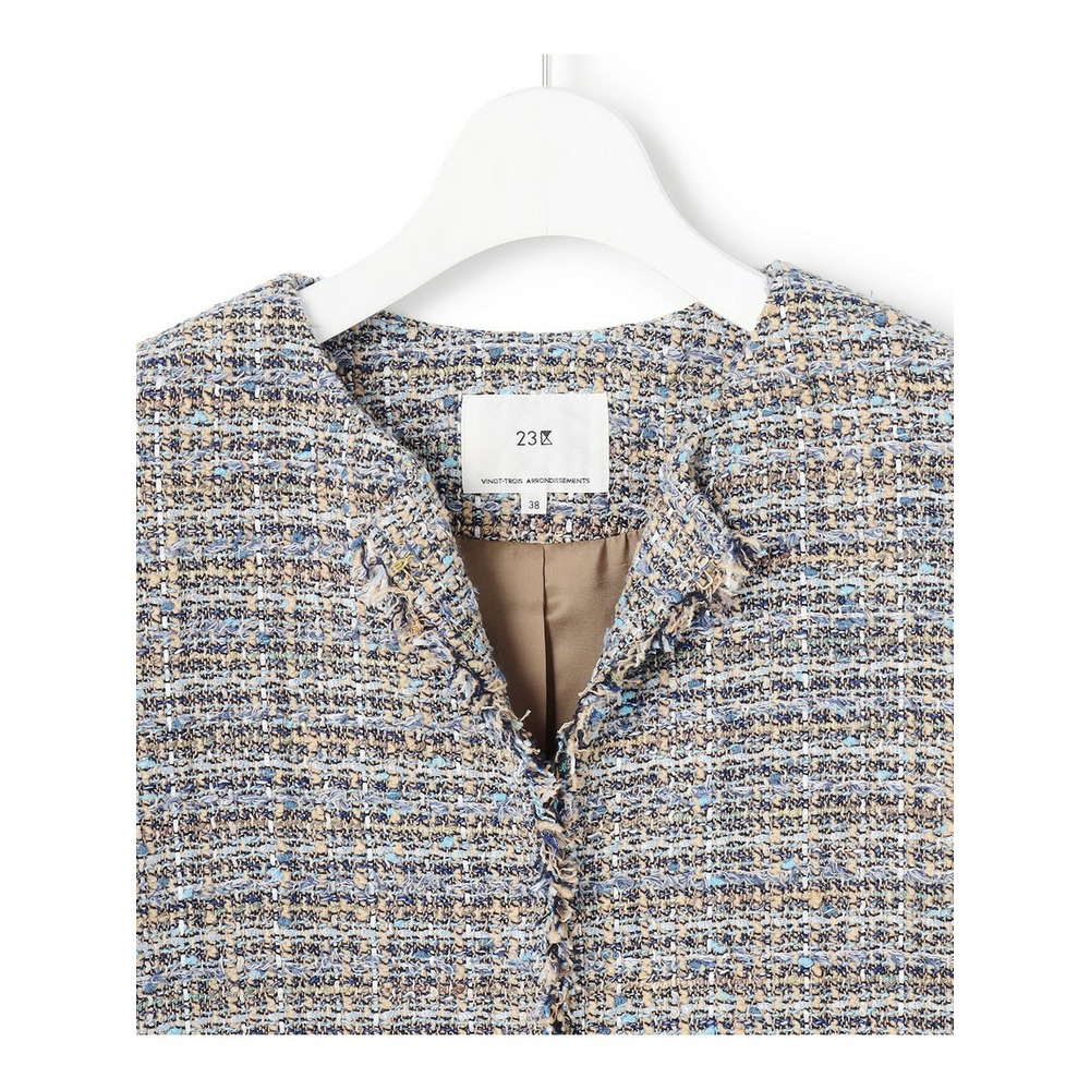 GIOLICAツイード ノーカラー ジャケット11