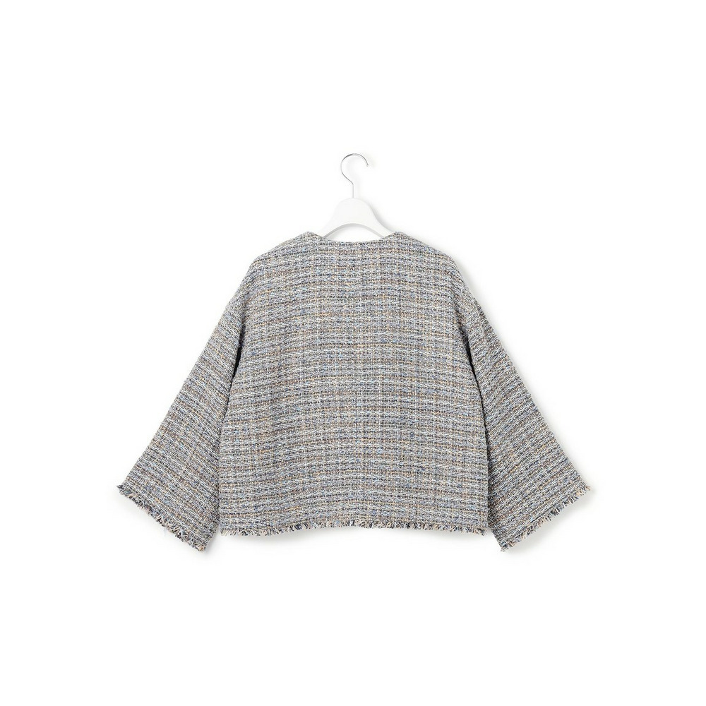 GIOLICAツイード ノーカラー ジャケット9