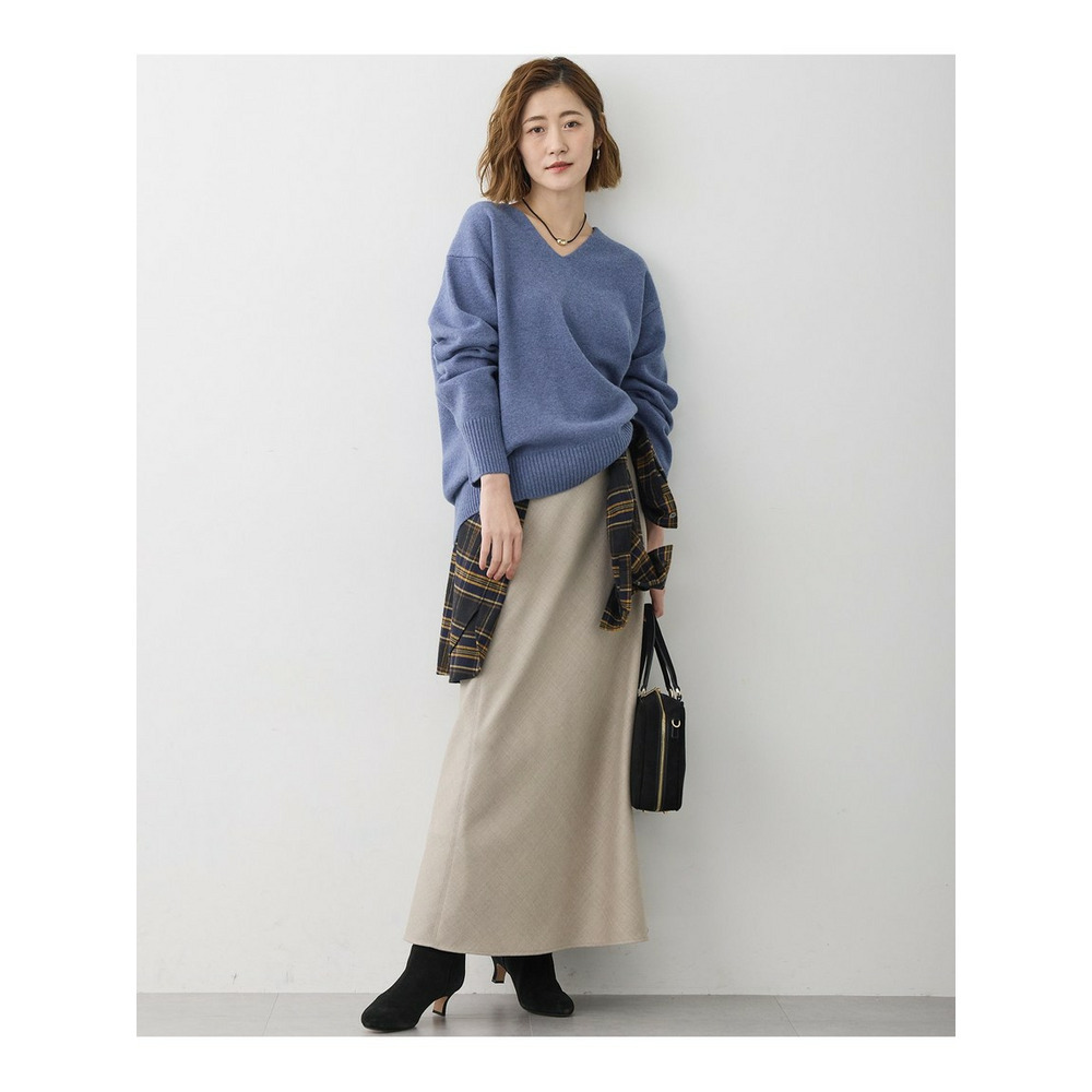 【一部先行予約/洗える】ハイカウントフラノ フレア スカート10
