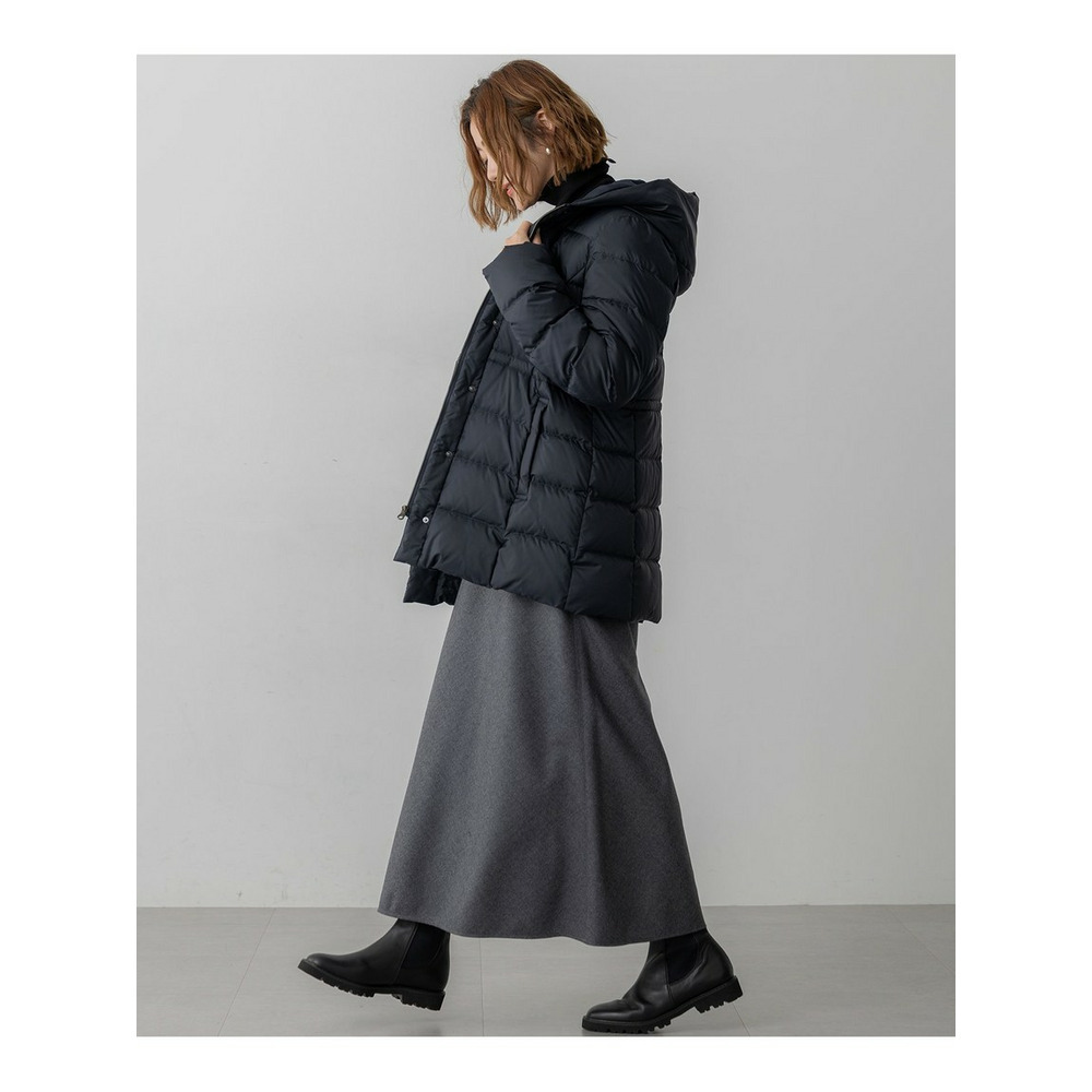 【一部先行予約/洗える】ハイカウントフラノ フレア スカート4