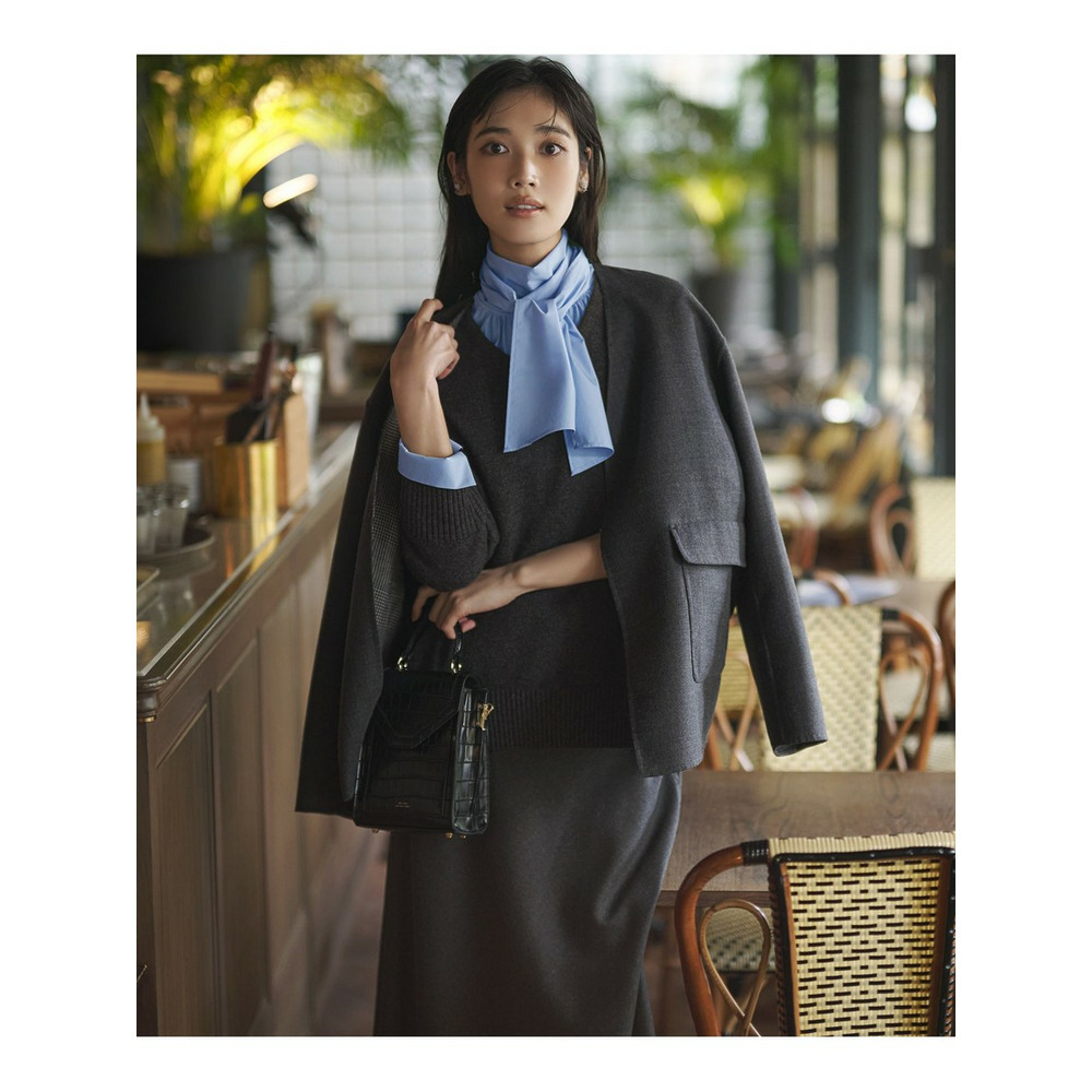 【一部先行予約/洗える】ハイカウントフラノ フレア スカート6