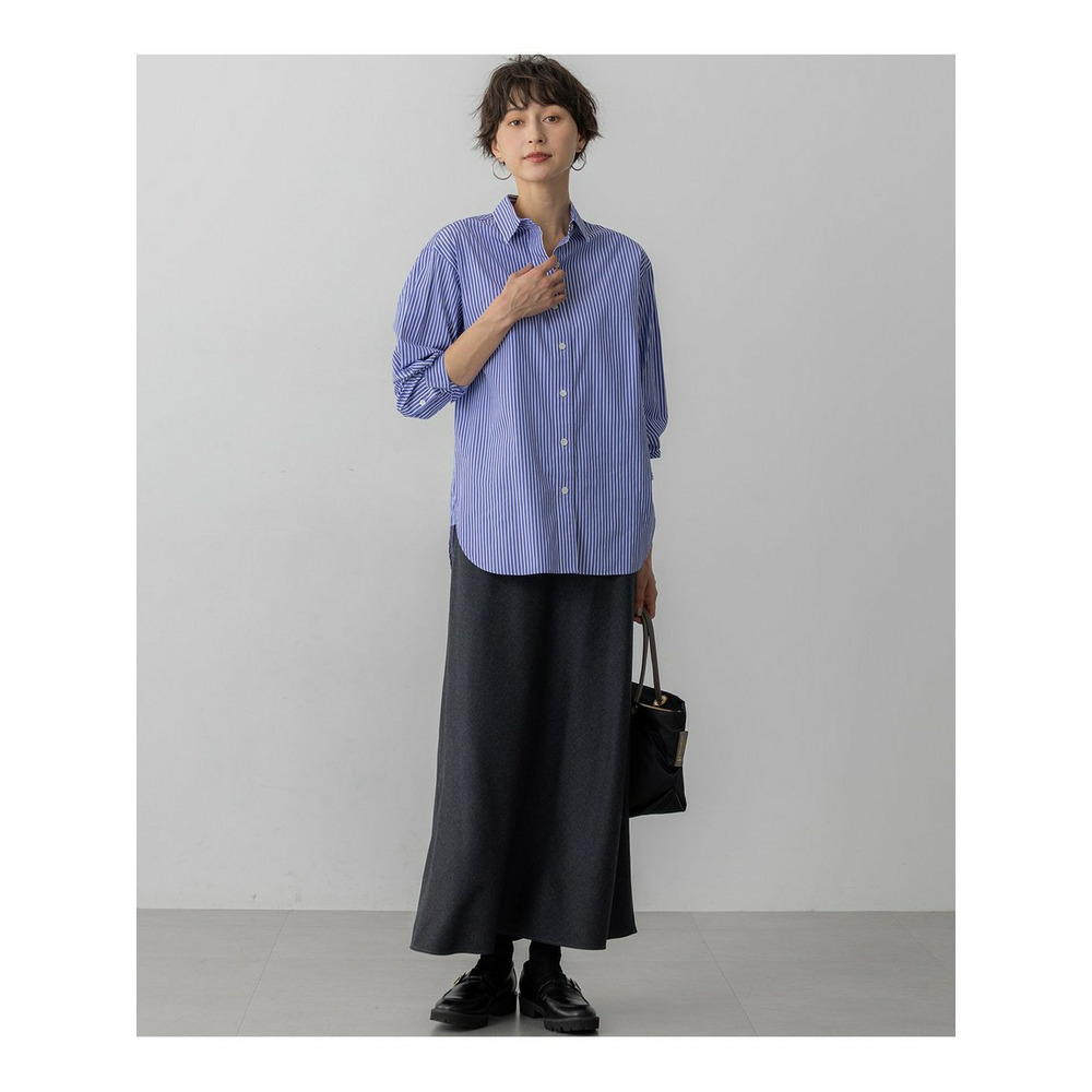 【一部先行予約/洗える】ハイカウントフラノ フレア スカート7