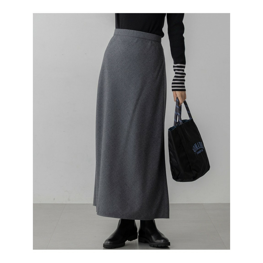 【一部先行予約/洗える】ハイカウントフラノ フレア スカート1