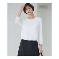 【洗える】シルキーデシン ボールチェーン バルーン ブラウス