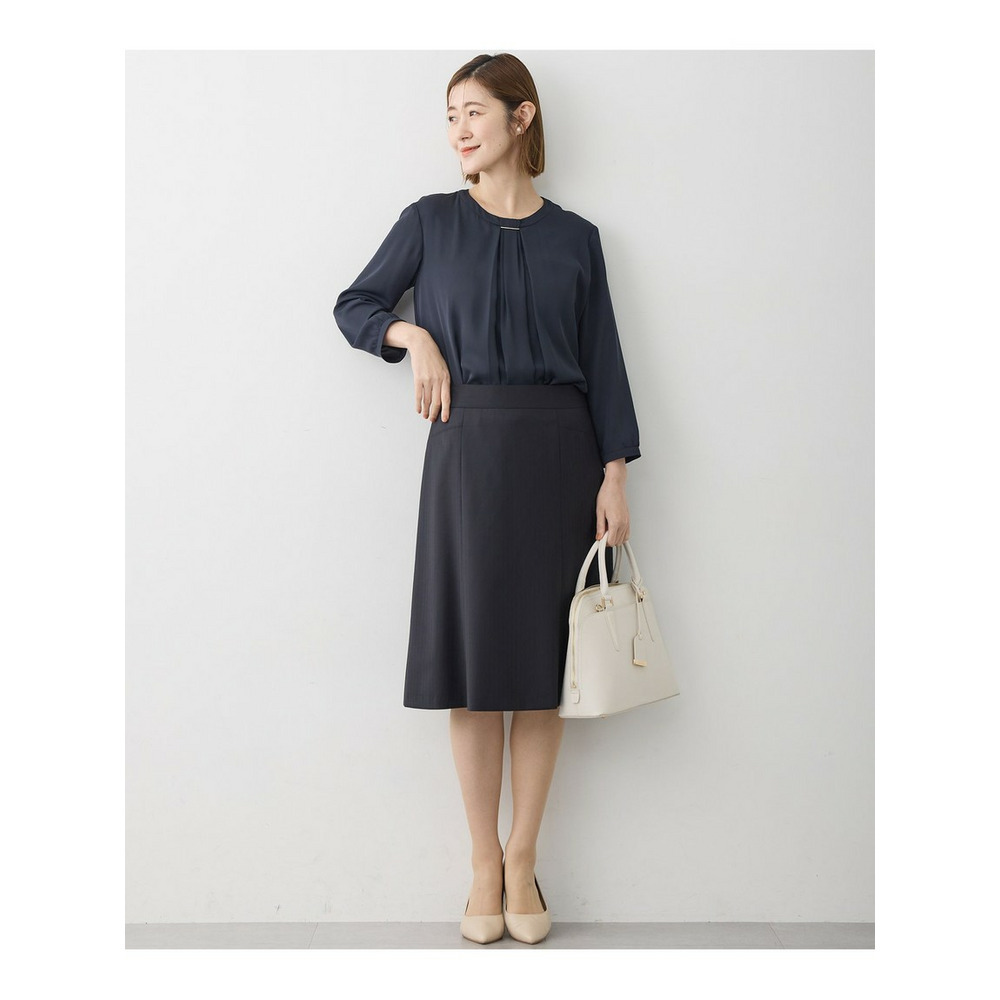 【セットアップ着用】ファインネスウール フレア スカート7