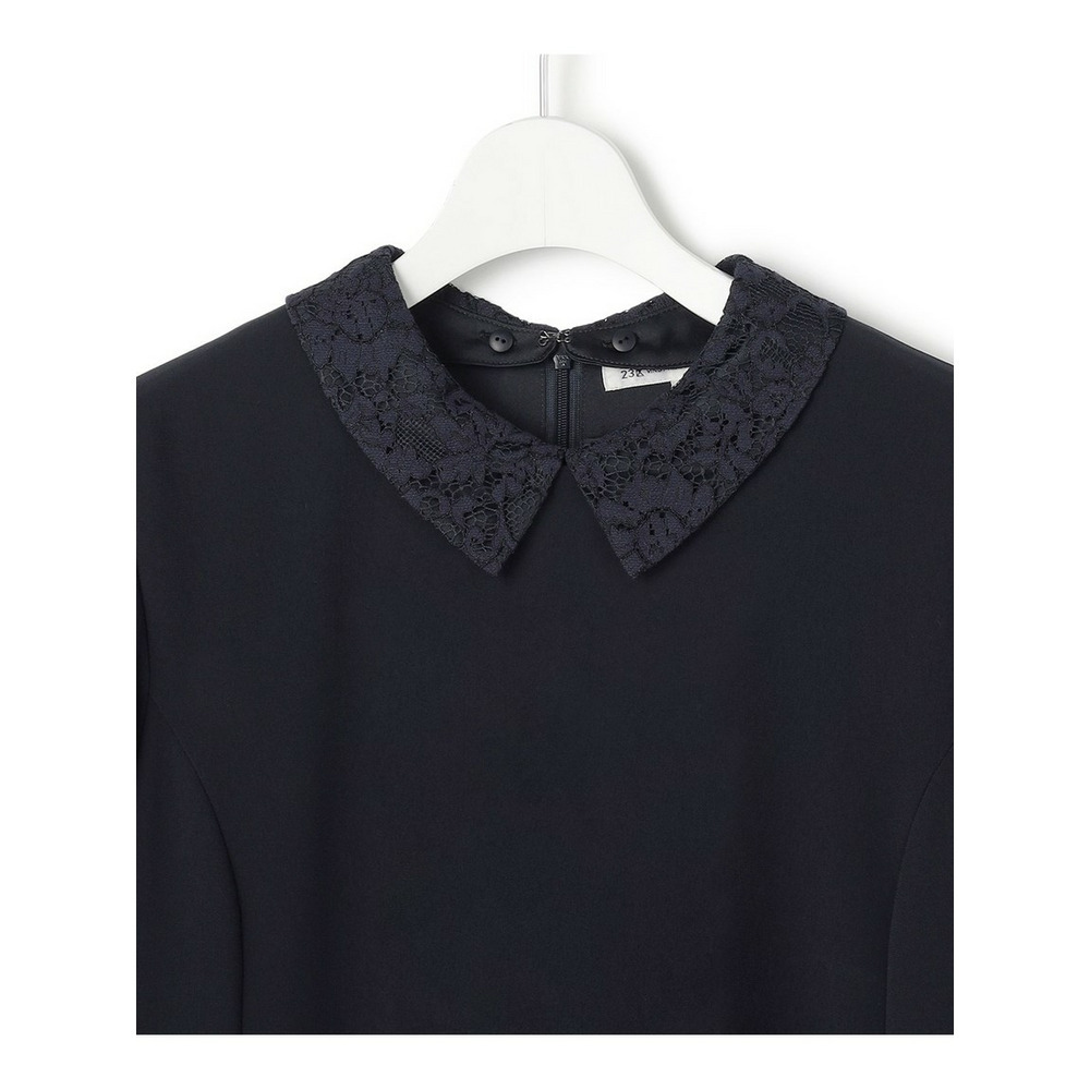 【セットアップ対応/洗える】トリアセダブルジョーゼット 襟付き ワンピース7