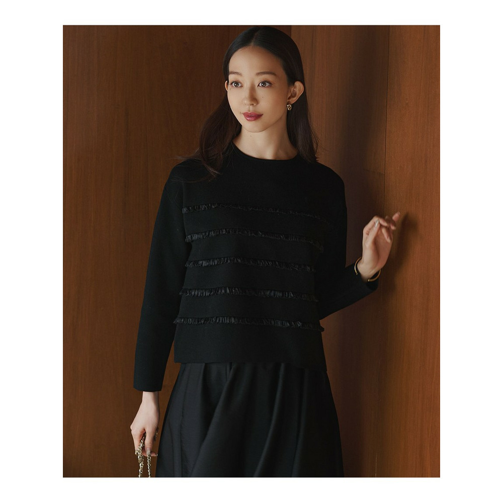 【WEB&一部店舗限定】フリルボーダー ニット