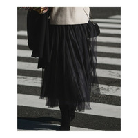 【洗える】レイヤード チュール スカート