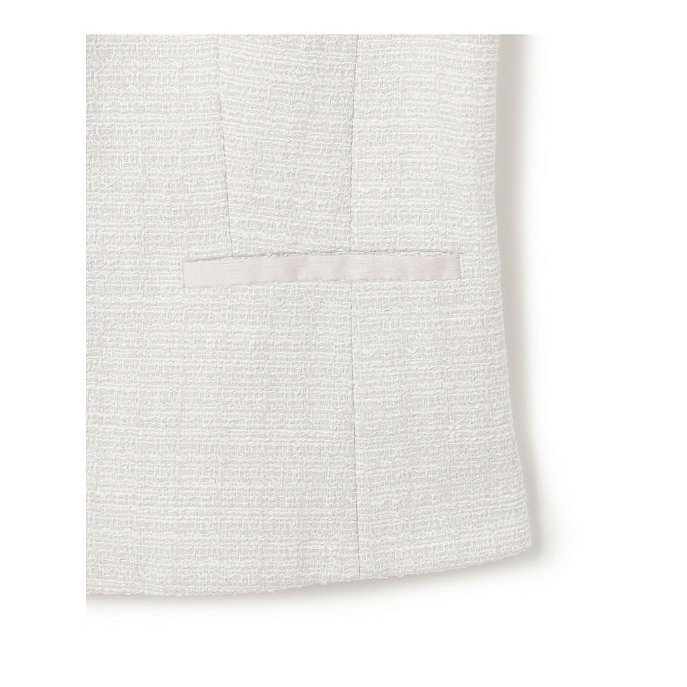 【セットアップ対応】ライトシャインツイード ノーカラージャケット14