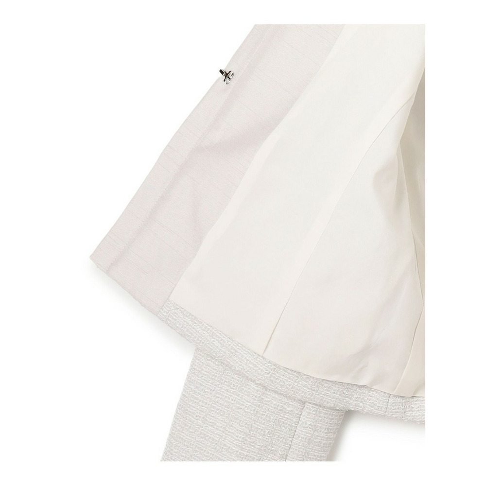 【セットアップ対応】ライトシャインツイード ノーカラージャケット18