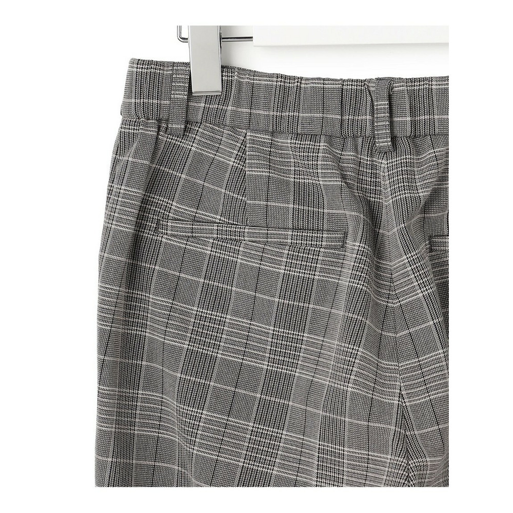 【Oggi1月号掲載/洗える】ウォームストレッチ チェック テーパード パンツ11