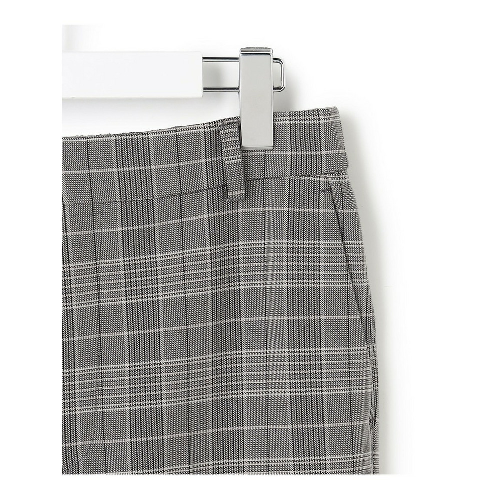 【Oggi1月号掲載/洗える】ウォームストレッチ チェック テーパード パンツ6