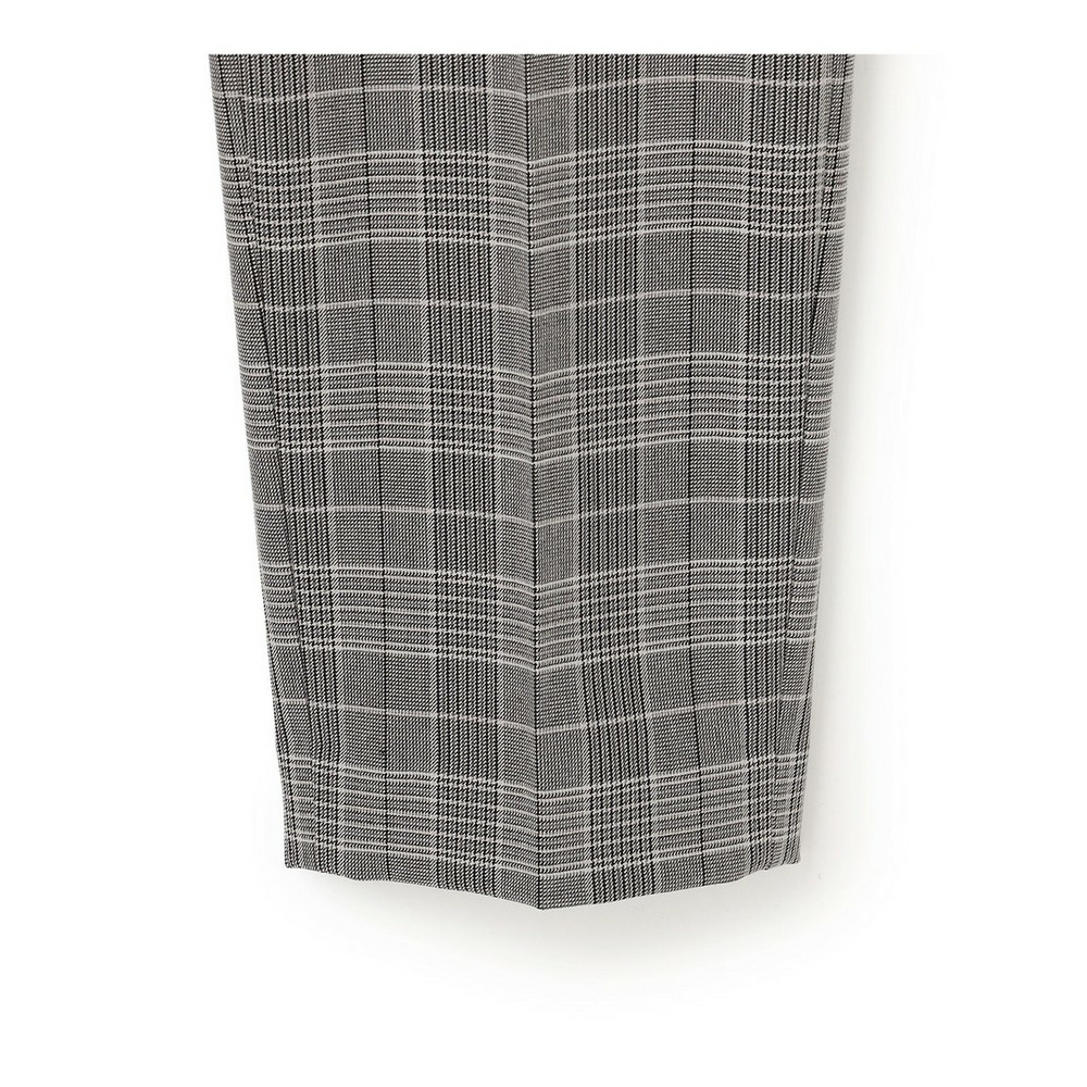 【Oggi1月号掲載/洗える】ウォームストレッチ チェック テーパード パンツ7