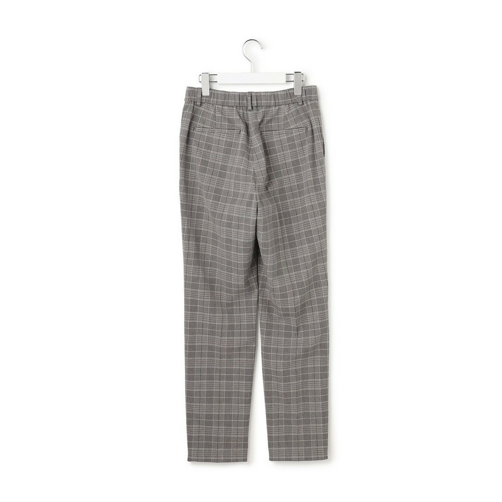 【Oggi1月号掲載/洗える】ウォームストレッチ チェック テーパード パンツ9