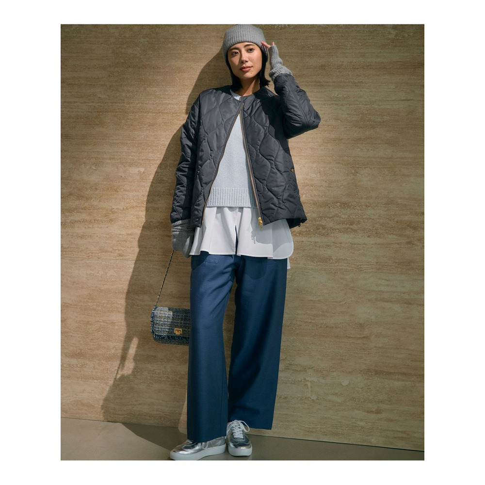 【洗える】ウールカシミヤ パフスリーブ ニット12