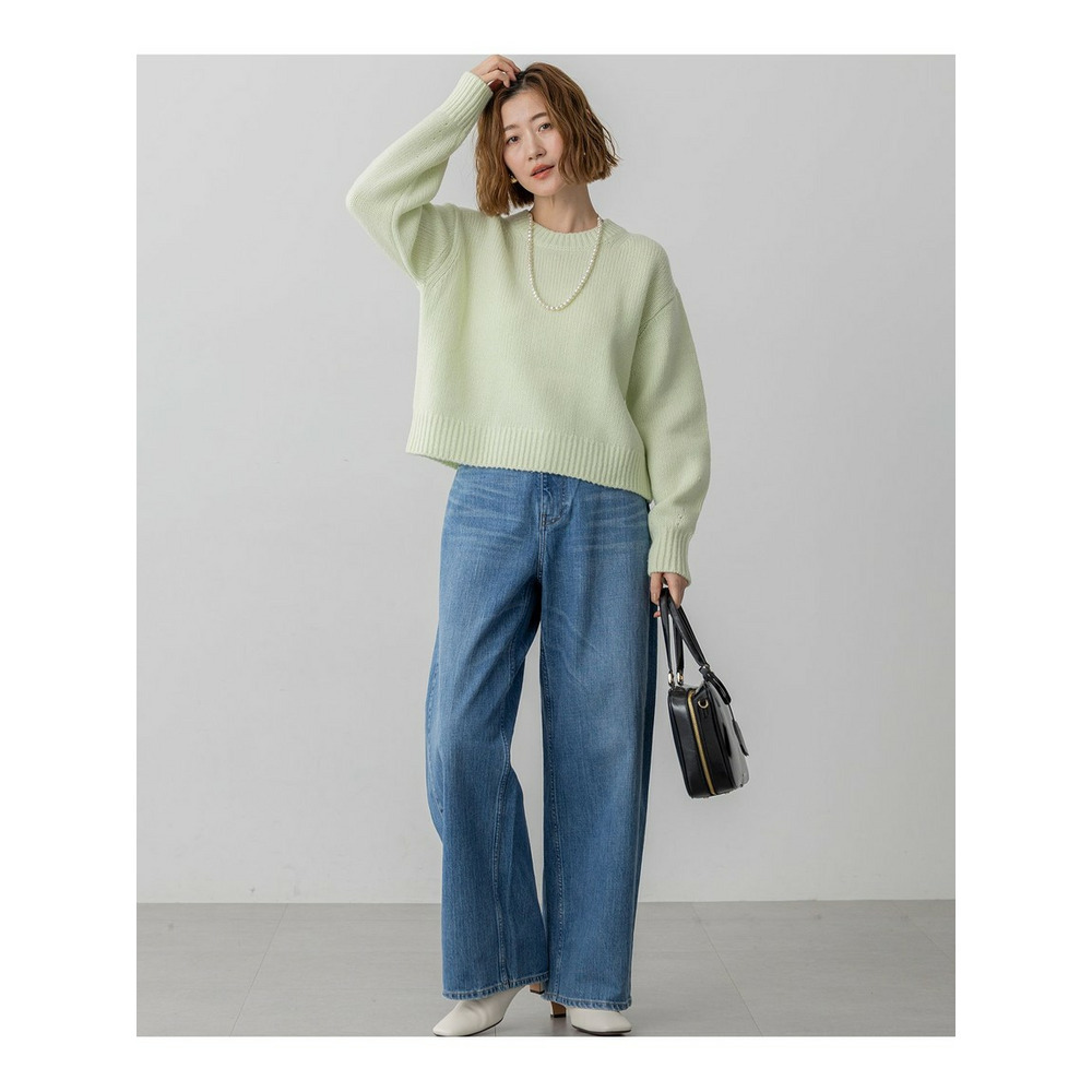 【洗える】ウールカシミヤ パフスリーブ ニット15