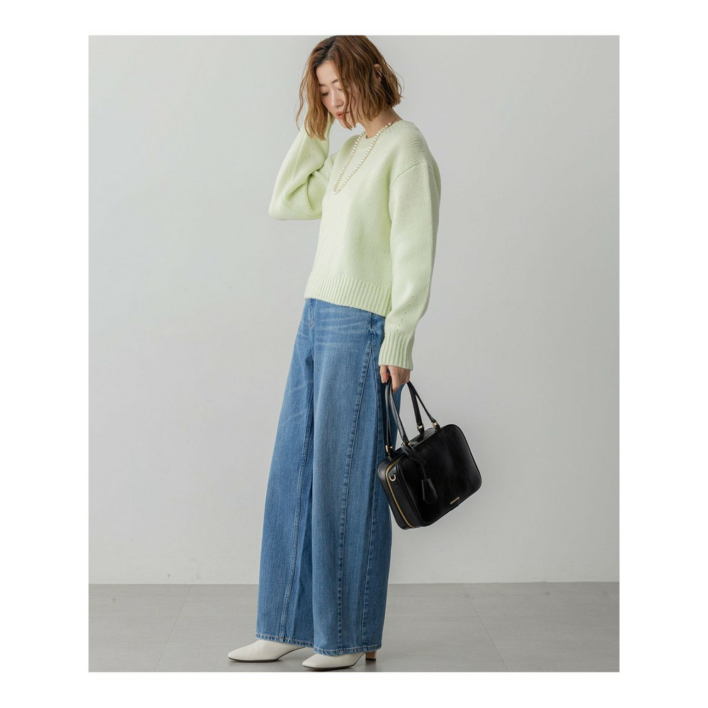 【洗える】ウールカシミヤ パフスリーブ ニット16