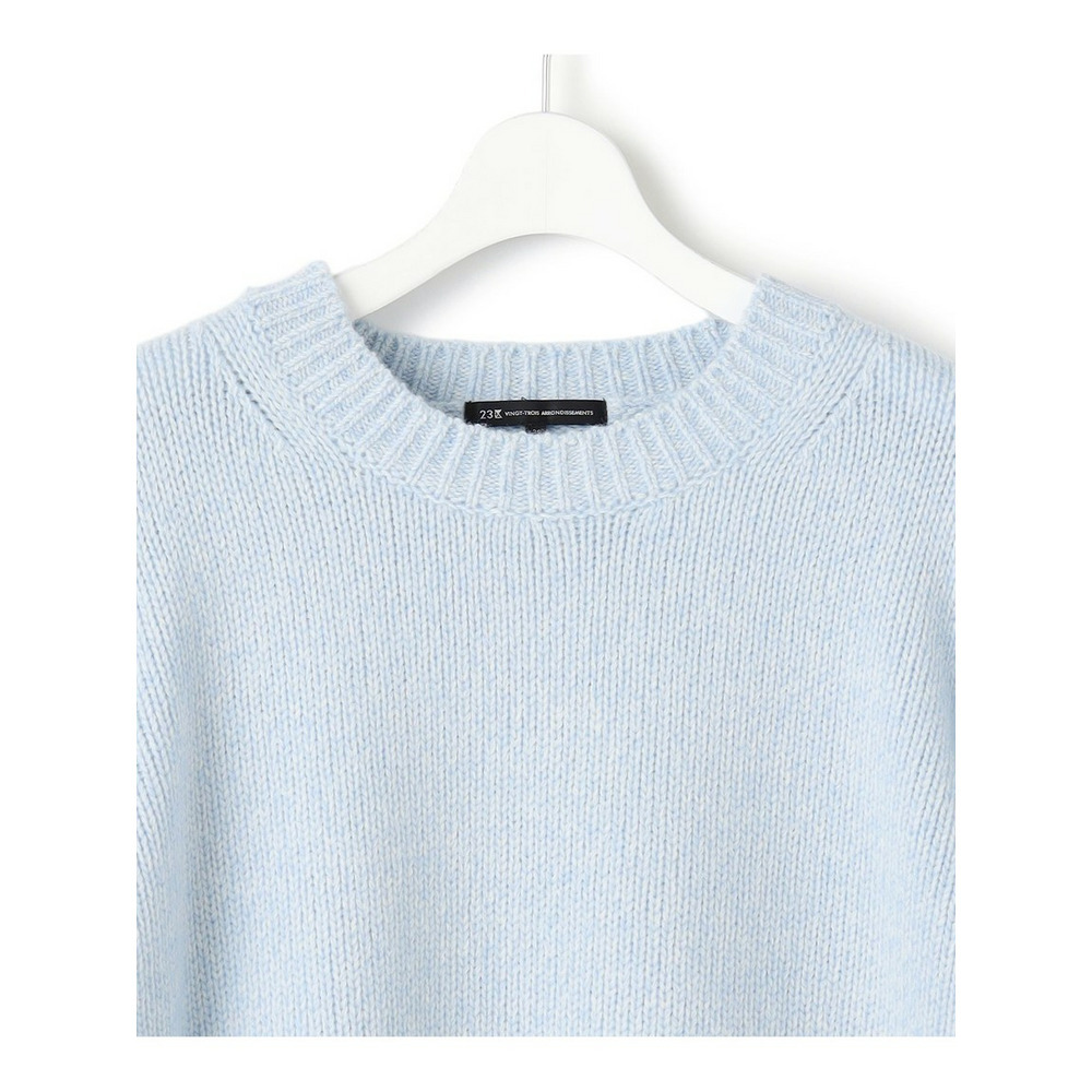 【洗える】ウールカシミヤ パフスリーブ ニット21