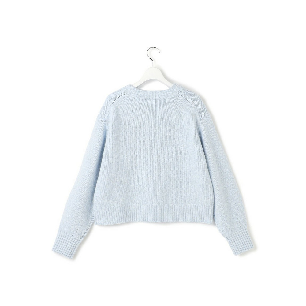 【洗える】ウールカシミヤ パフスリーブ ニット24