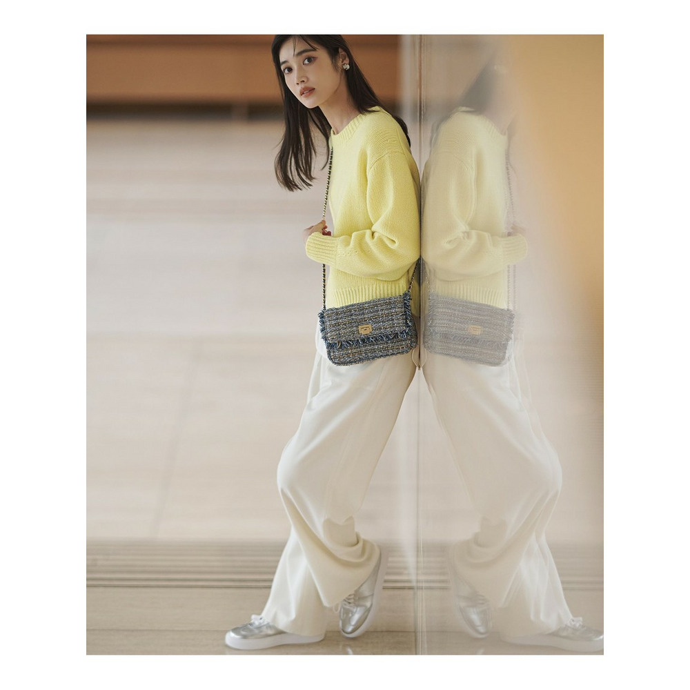 【洗える】ウールカシミヤ パフスリーブ ニット9