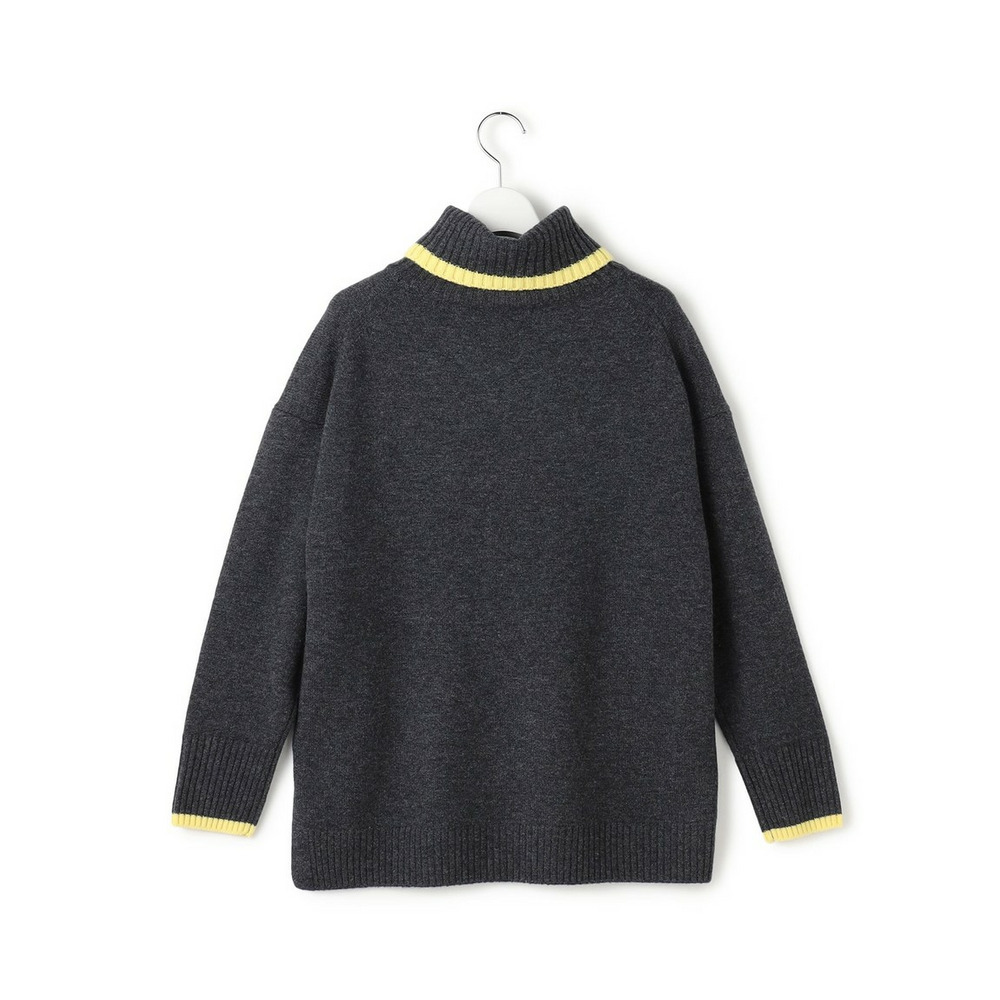 【洗える】ウールカシミヤ コンビカラー オフタートル ニット13