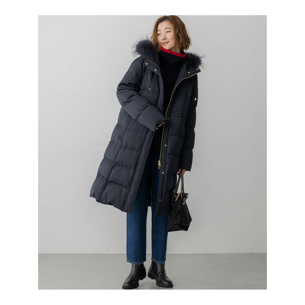 【洗える】ウールカシミヤ コンビカラー オフタートル ニット8