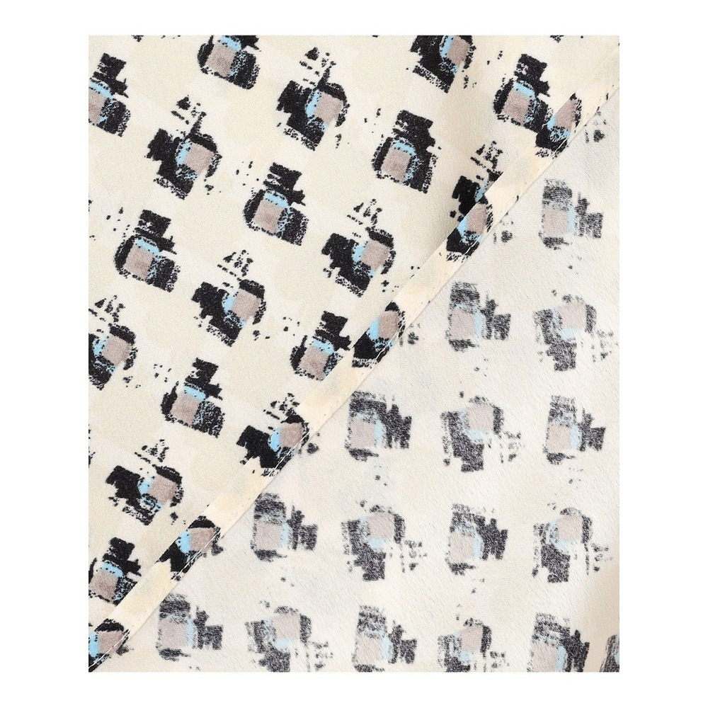 モダンアートプリントギャザーブラウス13