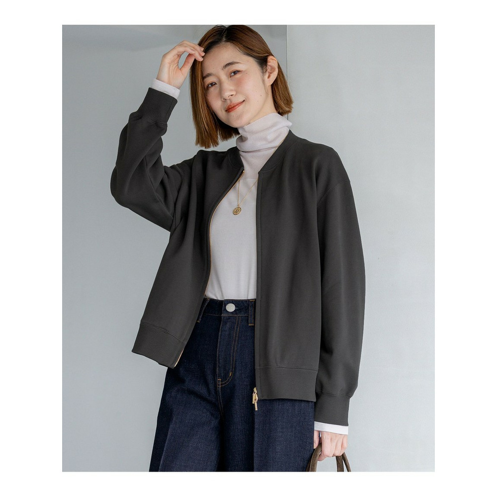 【WEB＆一部店舗限定】クリアコットンテリー ダブルジップ ブルゾン