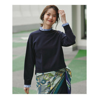 【WEB＆一部店舗限定】クリアコットンテリー ストライプフリル スウェット