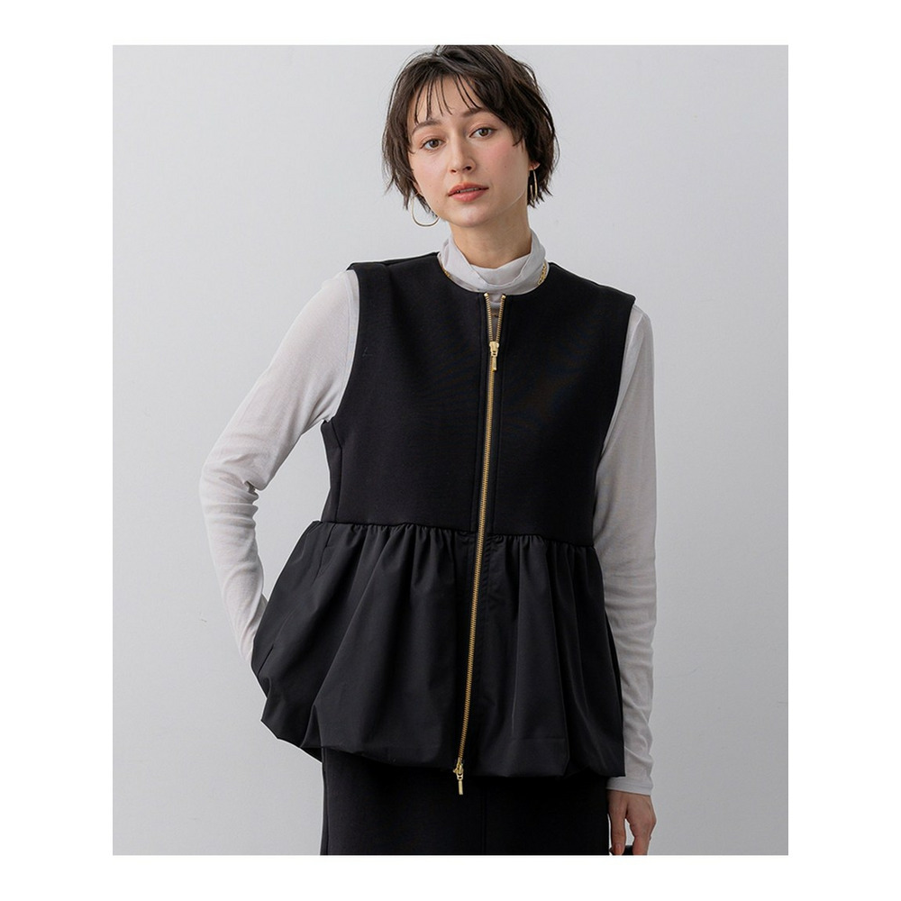 コットンダンボール ペプラム ジレ アウター