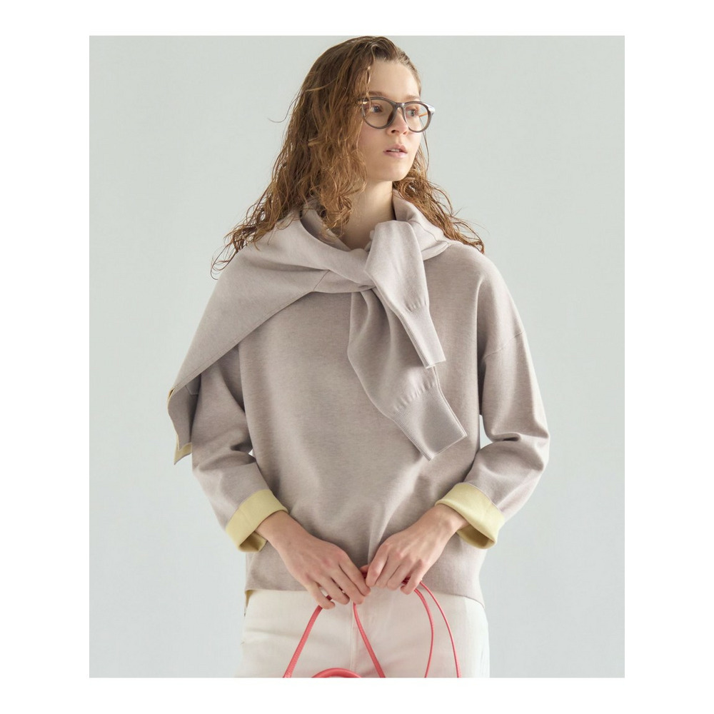 バイカラーダブルフェイス ニット