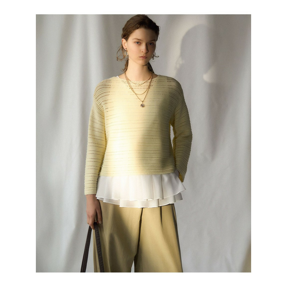 コットンギマ ボートネック ニット10