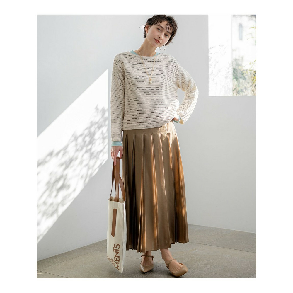 コットンギマ ボートネック ニット2