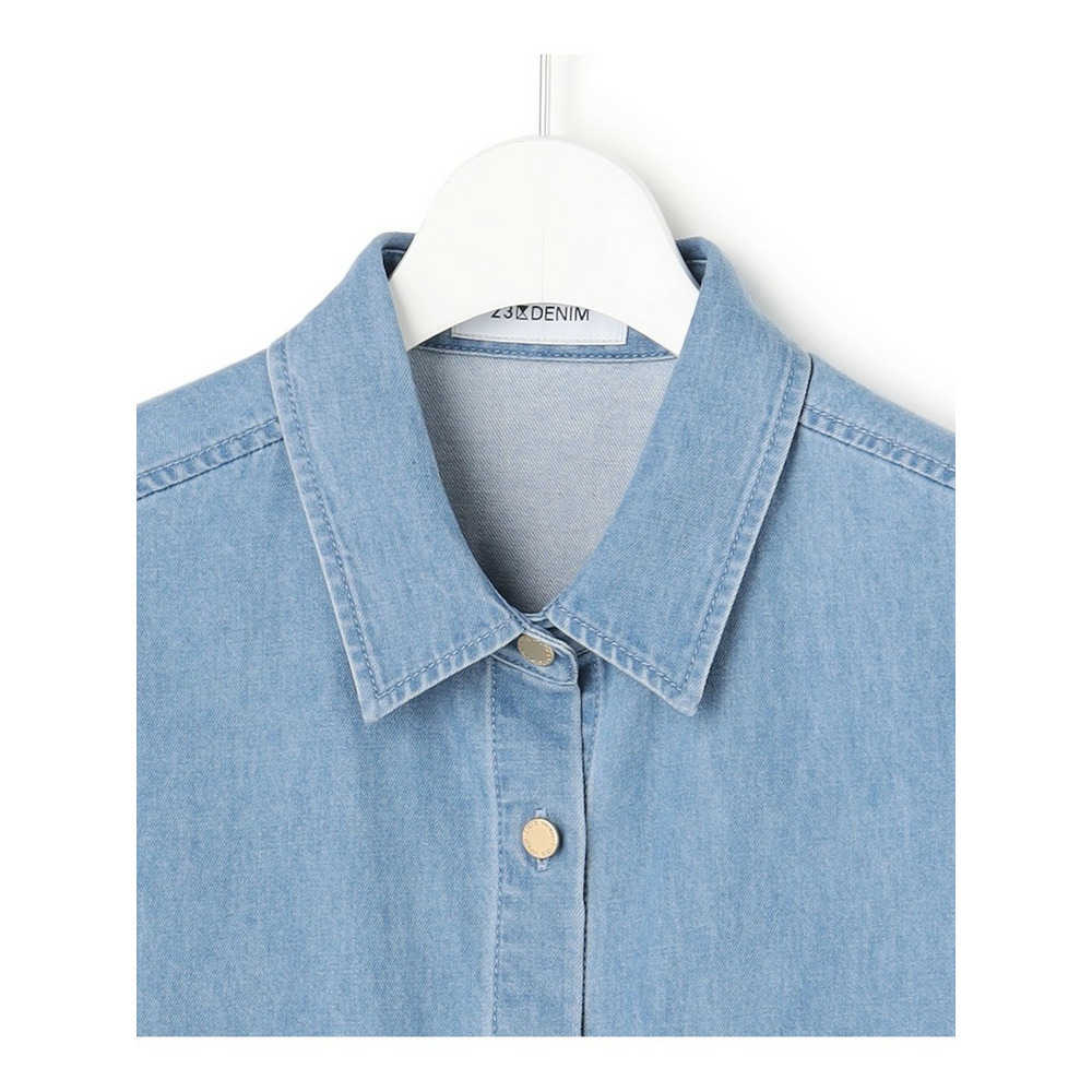 ライトダンガリー デニムショートシャツ16